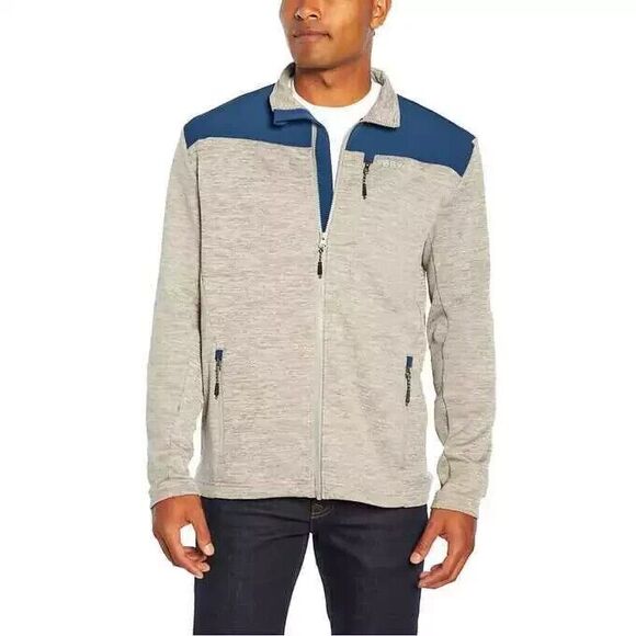 Orvis Men's Bonded Mesh Full-Zip Jacket, Light Gray, XL - Picture 1 of 5